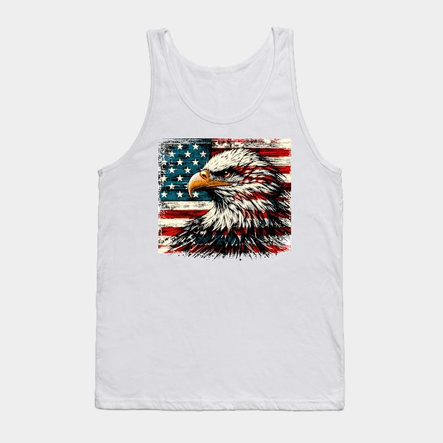 Usa Flag Tank Top by Vehicles-Art